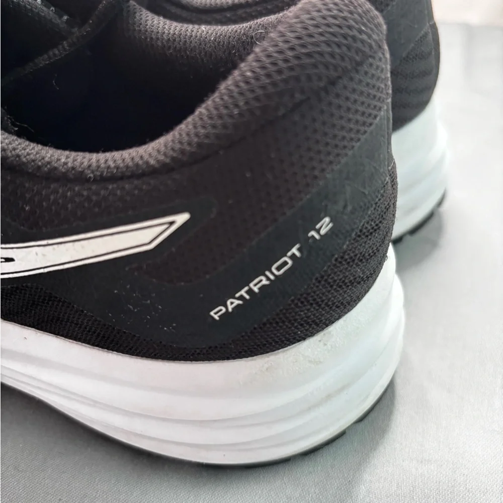 Asics Black & White Patriot 12 Performance Running Shoes